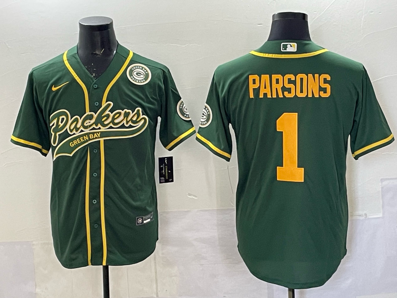 Men Green Bay Packers #1 Parson green Nike NFL 2025 jersey 07->green bay packers->NFL Jersey